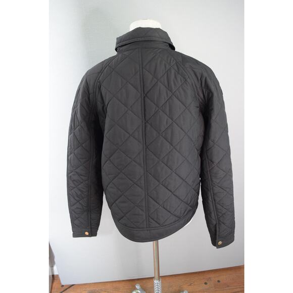 Lauren Ralph Lauren Jacket Womens Large Black Quilted Gold Button Equestrian - Picture 3 of 5